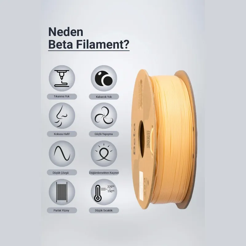 BETA PLA+ Cream Filament 1.75mm 1 Kg