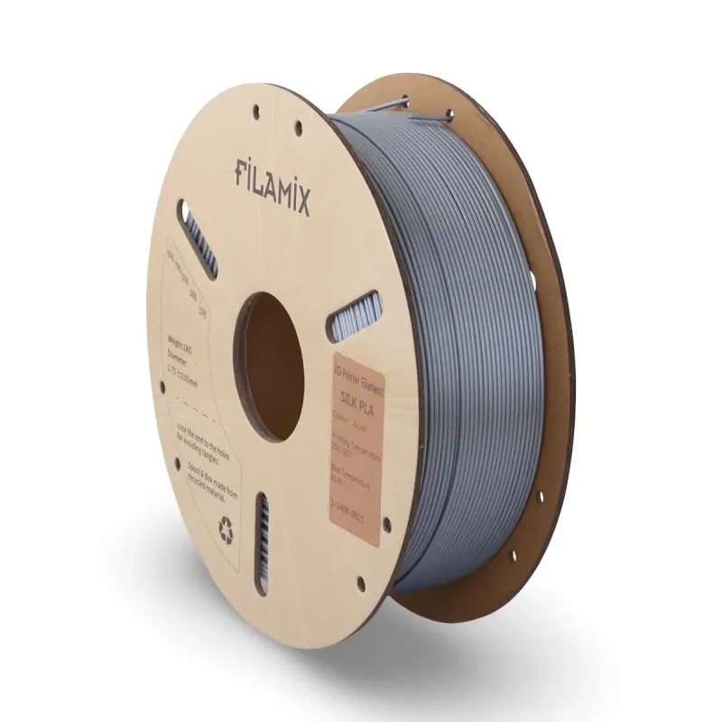 FİLAMİX Filamix Silk PLA+ Gümüş Filament 1.75mm 1 Kg