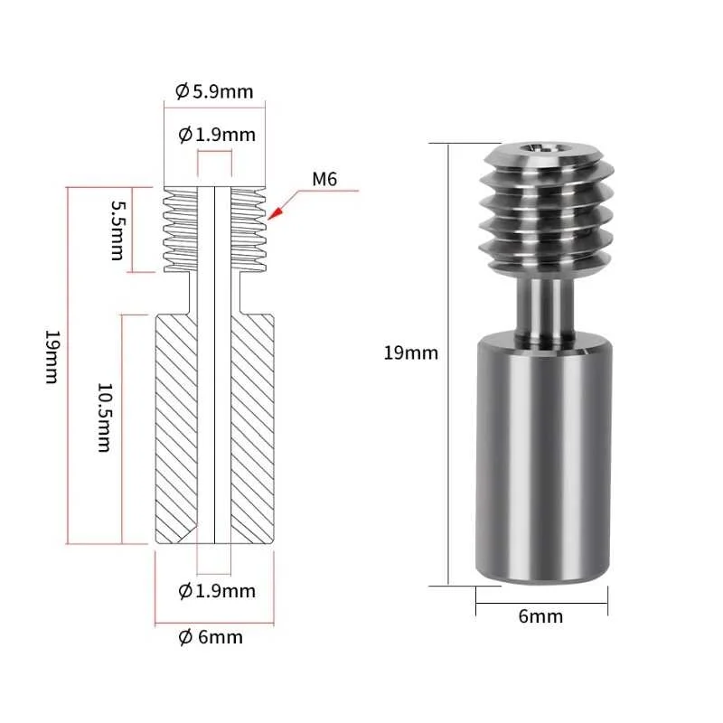 HOBİTRONİK Creality Ender 3 S1-S1 Pro Titanyum Barel